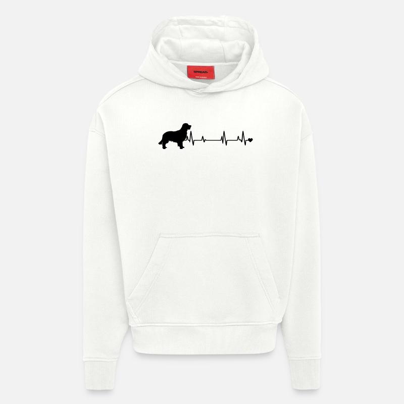 Chien - Sweat à capuche bio épais oversize fabriqué en UE - OFF WHITE