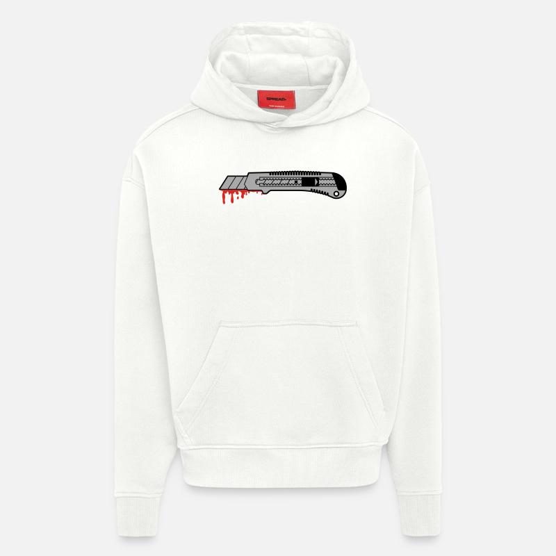 cutter - Hoodie- made by SPREAD  - OFF WHITE