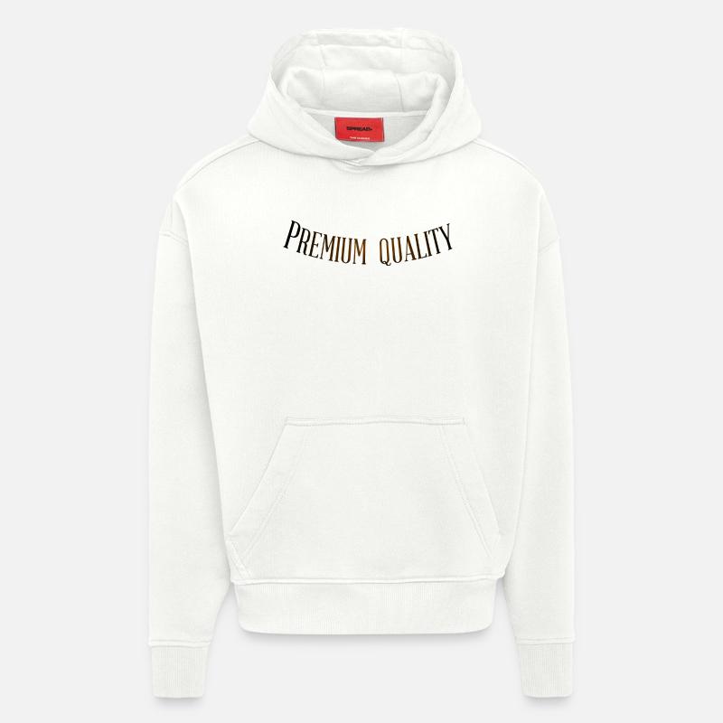 Qualité Premium - Sweat à capuche bio épais oversize fabriqué en UE - OFF WHITE