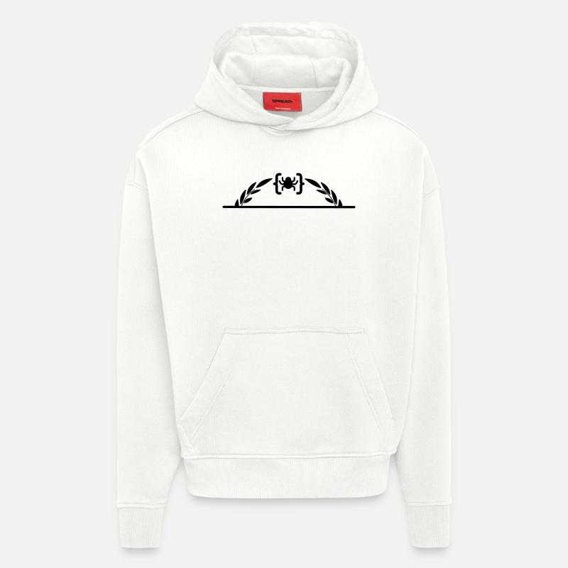 Code-Logo-Spinne im halben Lorbeerkranz - Hoodie- made by SPREAD  - OFF WHITE
