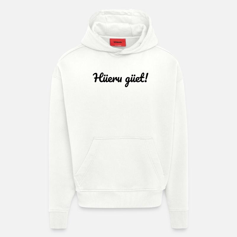 Hüeru güet Walliserditsch Dialekt - Hoodie- made by SPREAD  - OFF WHITE