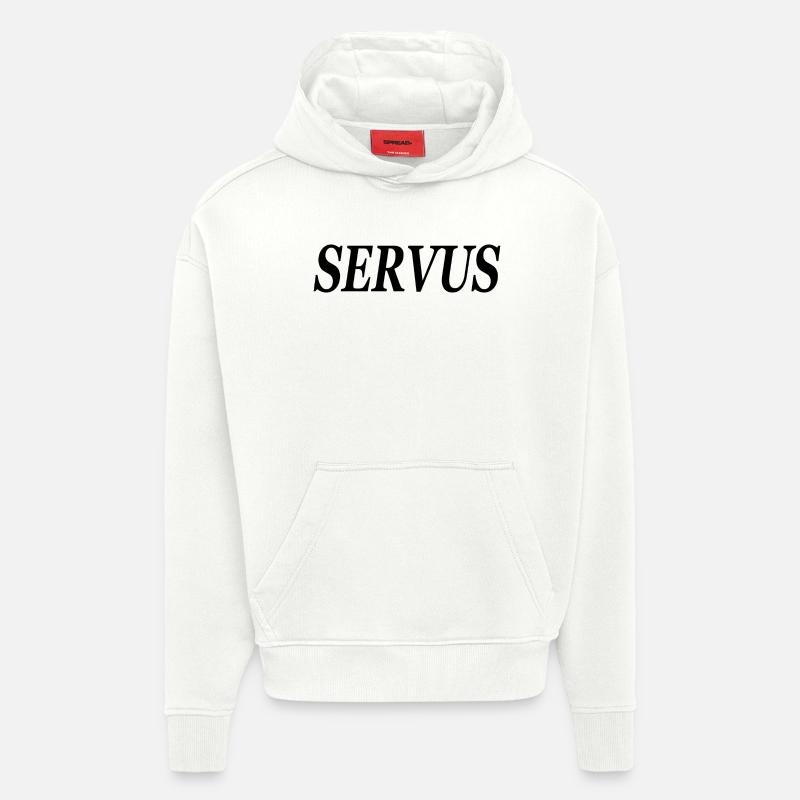 Servus Begrüßung Hallo - Hoodie- made by SPREAD  - OFF WHITE