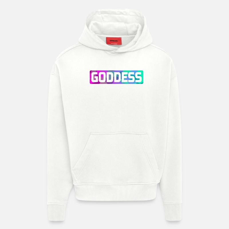 DÉESSE - Sweat à capuche bio épais oversize fabriqué en UE - OFF WHITE