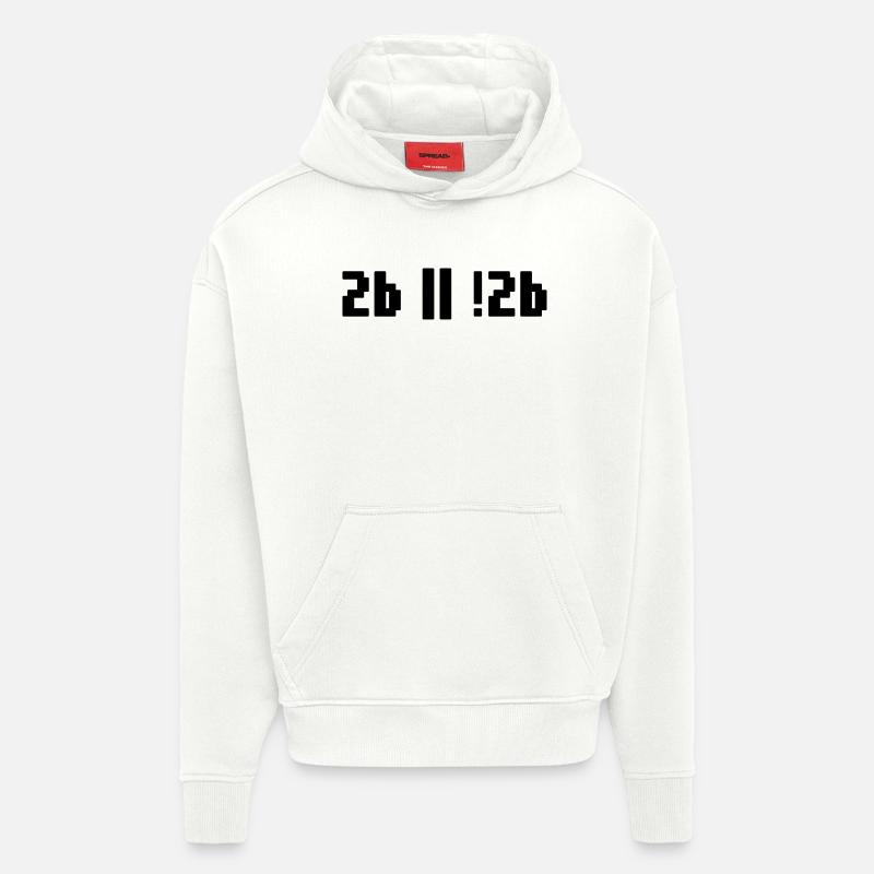 2b ou pas 2b – Programmeur de Shakespeare Hamlet - Sweat à capuche bio épais oversize fabriqué en UE - OFF WHITE