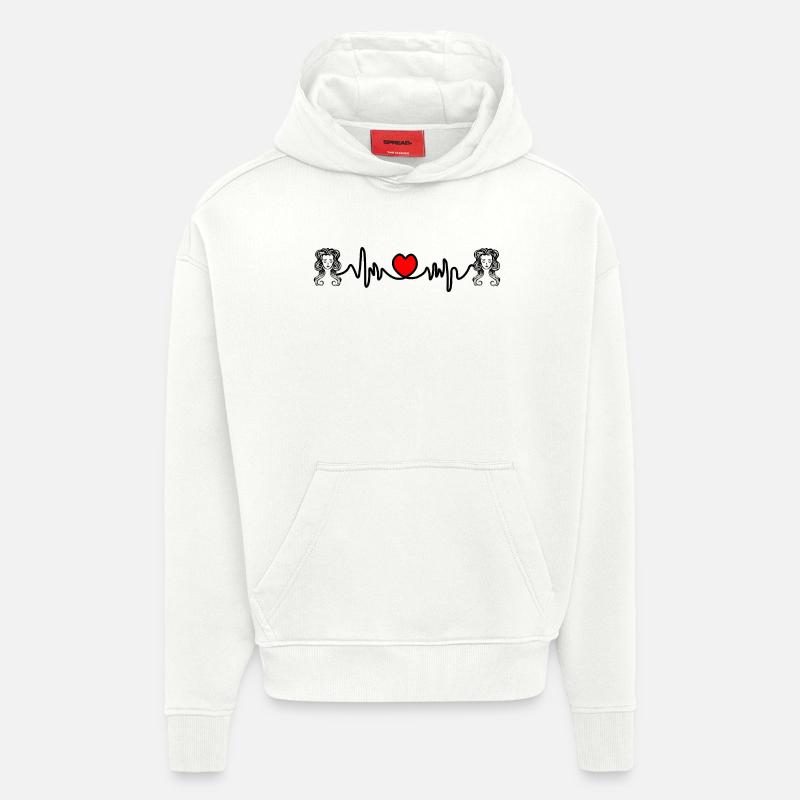 Herzfrequenz Kardio Jungfrau Jungfrau - Hoodie- made by SPREAD  - OFF WHITE