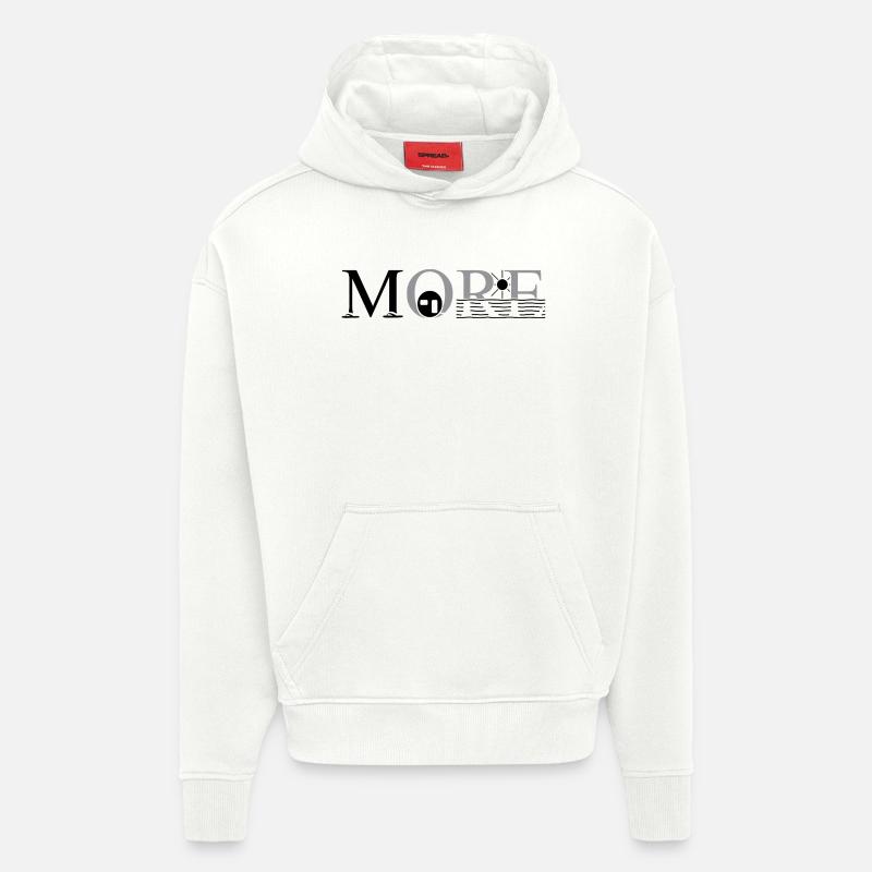 Plus de camping - Sweat à capuche bio épais oversize fabriqué en UE - OFF WHITE