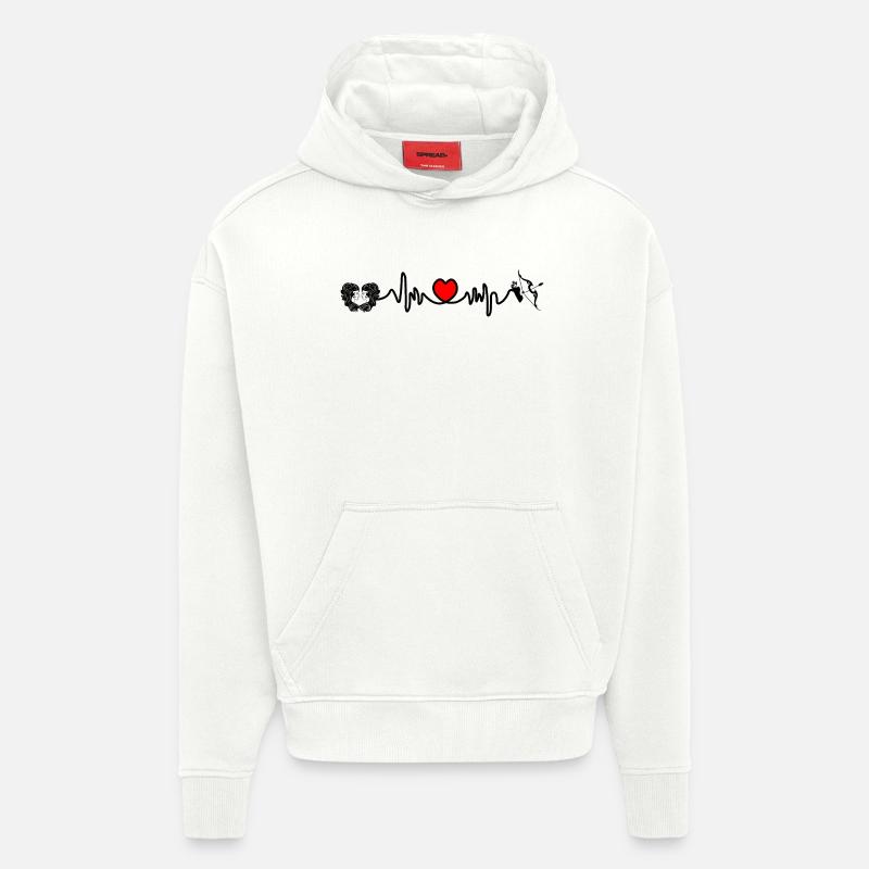 Herzfrequenz Cardio Zwillinge Schütze - Hoodie- made by SPREAD  - OFF WHITE