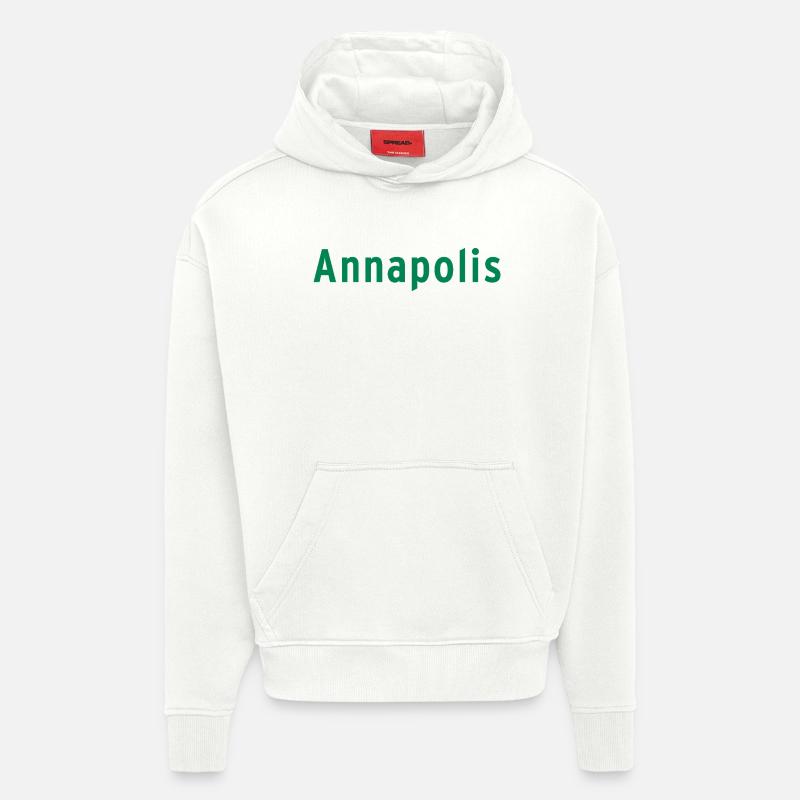 Annapolis - Sweat à capuche bio épais oversize fabriqué en UE - OFF WHITE