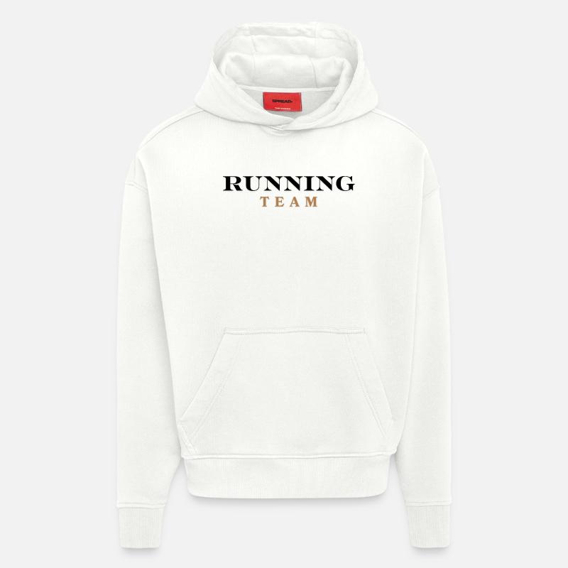 Équipe de course - Sweat à capuche bio épais oversize fabriqué en UE - OFF WHITE