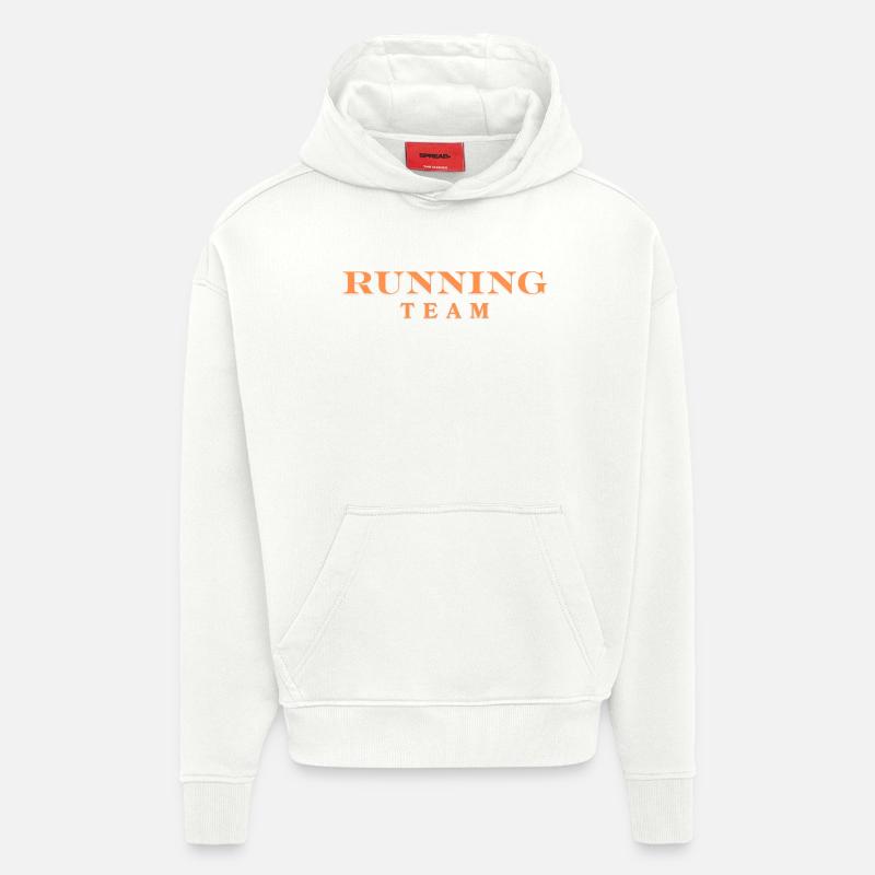 Équipe de course - Sweat à capuche bio épais oversize fabriqué en UE - OFF WHITE