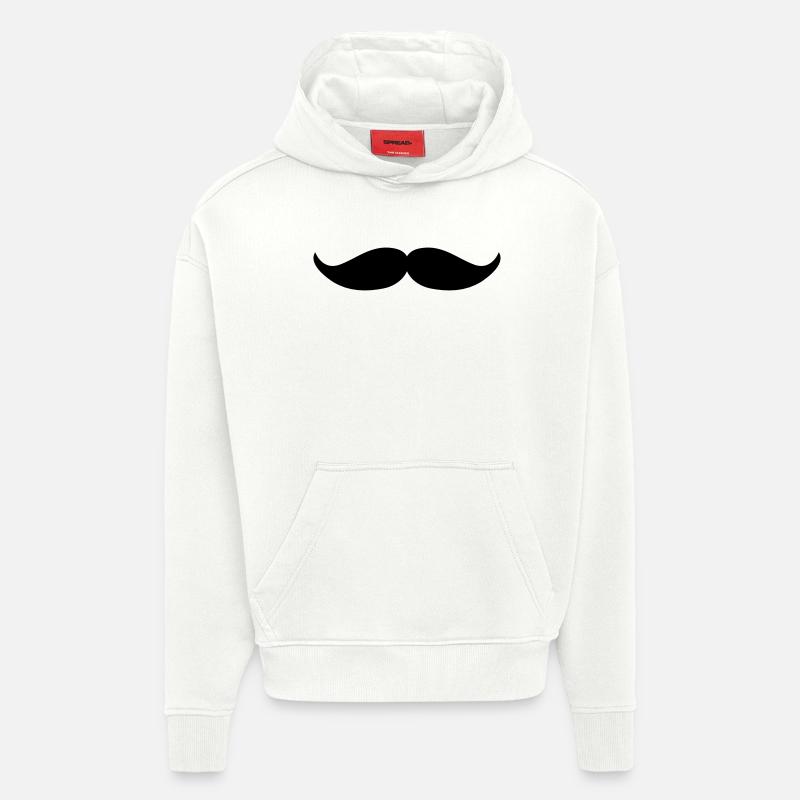 Moustache de morse - Sweat à capuche bio épais oversize fabriqué en UE - OFF WHITE