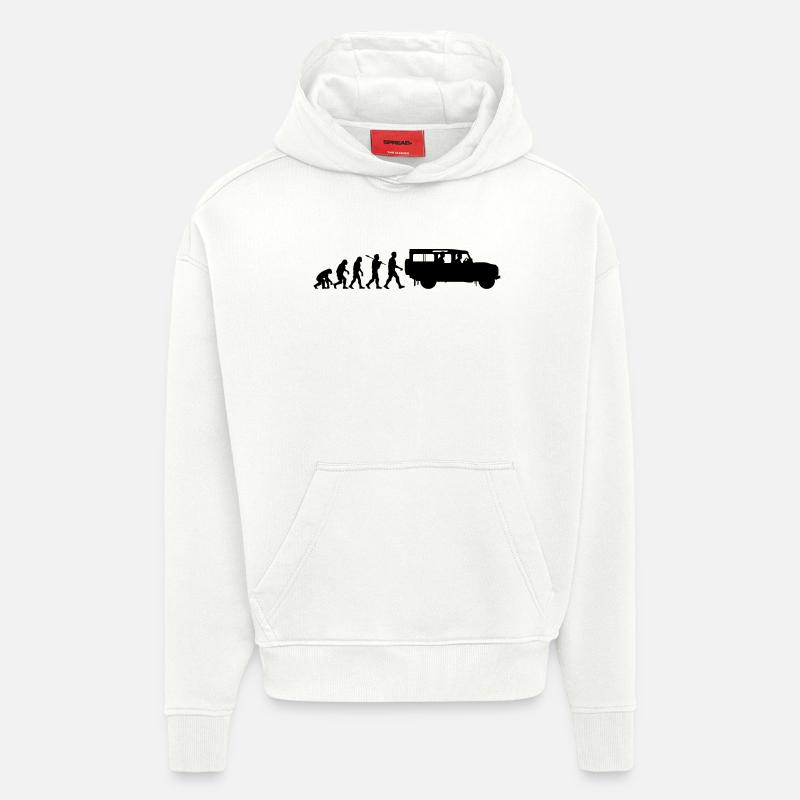 Defender 110 Evolution - Hoodie- made by SPREAD  - OFF WHITE
