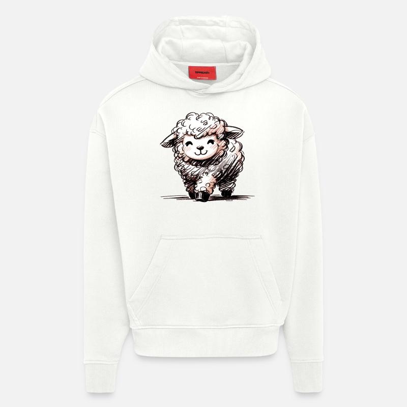 Schäfchen - Hoodie- made by SPREAD  - OFF WHITE