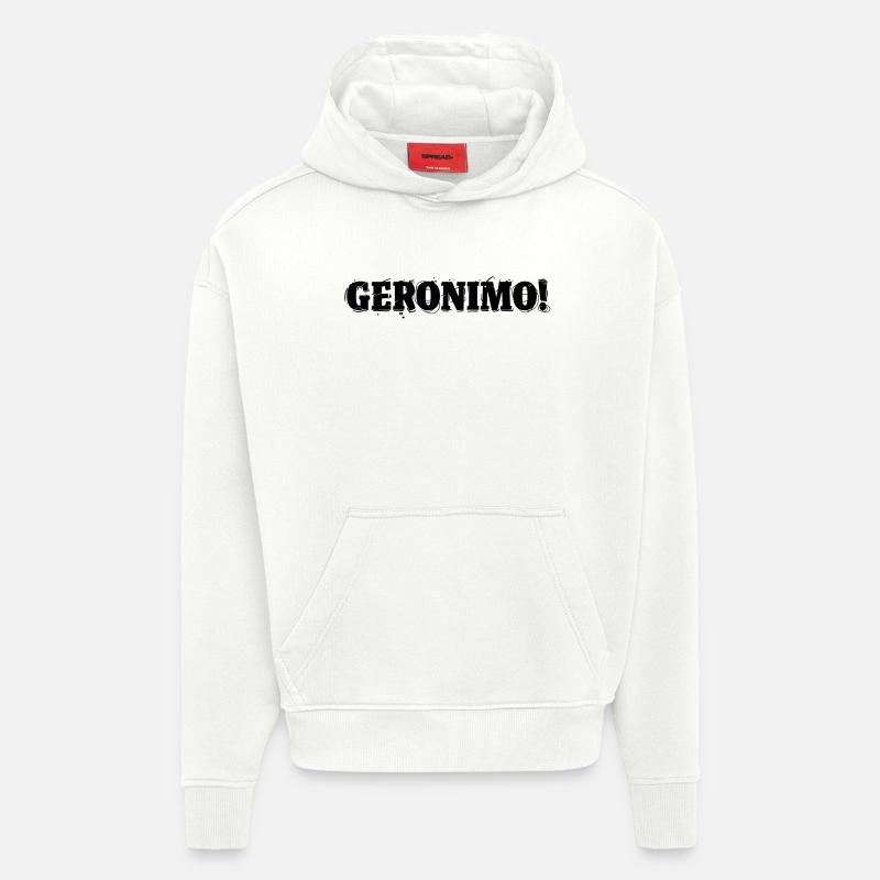 GERONIMO! - Sweat à capuche bio épais oversize fabriqué en UE - OFF WHITE