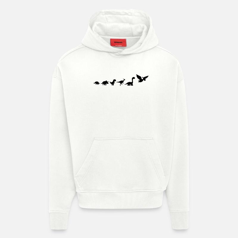 Dinosaur Evolution - Hoodie- made by SPREAD  - OFF WHITE