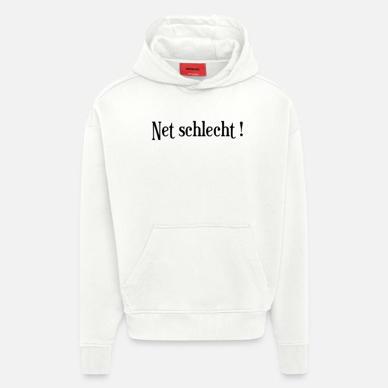 Net_schlecht_logo - Sweat à capuche bio épais oversize fabriqué en UE - OFF WHITE