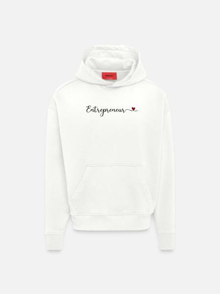 entrepreneur - Sweat à capuche bio épais oversize fabriqué en UE - OFF WHITE