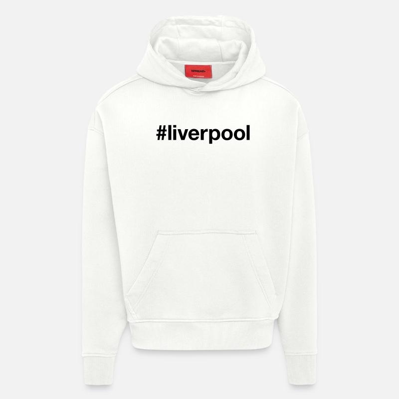 LIVERPOOL Angleterre - Sweat à capuche bio épais oversize fabriqué en UE - OFF WHITE
