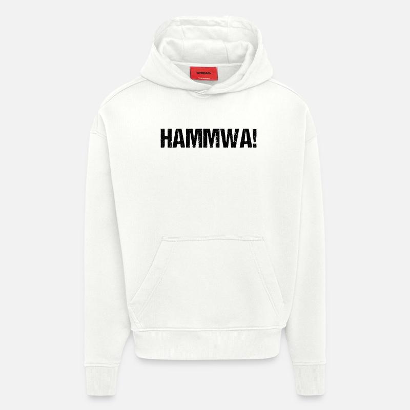 Hammwa Berlin Chemise Dialecte - Sweat à capuche bio épais oversize fabriqué en UE - OFF WHITE