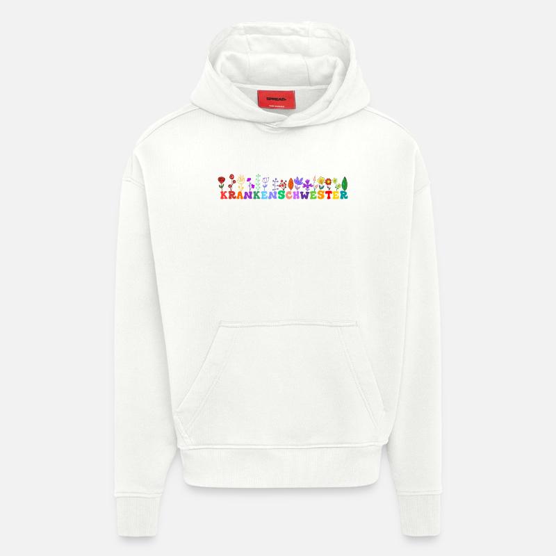 Krankenschwester Blumen Geschenk Notfall Medizin - Hoodie- made by SPREAD  - OFF WHITE