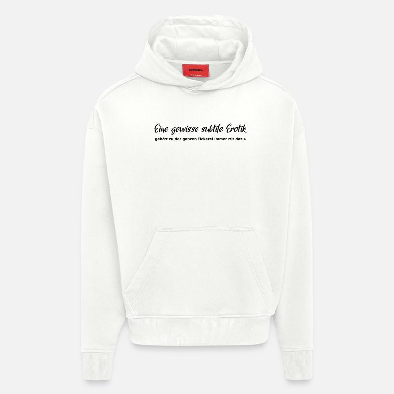 Un certain érotisme subtil - Sweat à capuche bio épais oversize fabriqué en UE - OFF WHITE