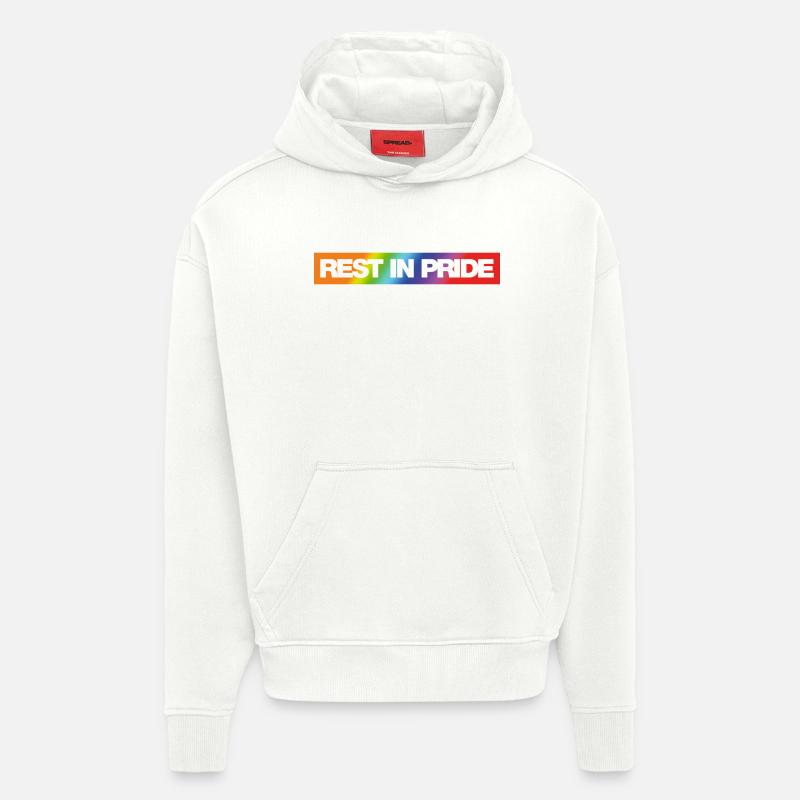 REST IN PRIDE (R.I.P.) Rainbow - Hoodie- made by SPREAD - OFF WHITE