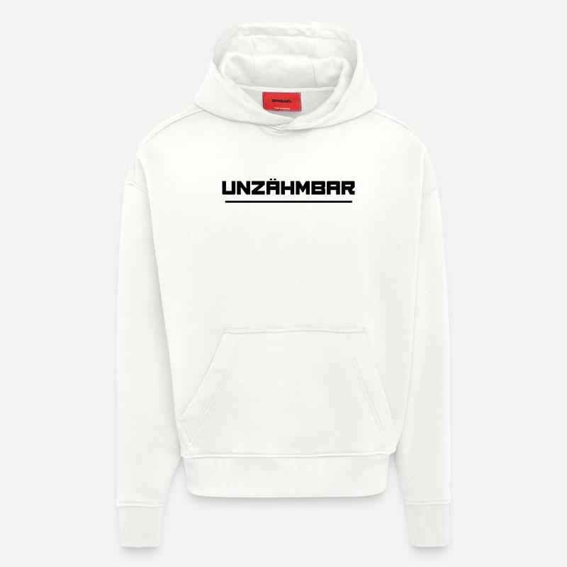 Indomptable - Sweat à capuche bio épais oversize fabriqué en UE - OFF WHITE