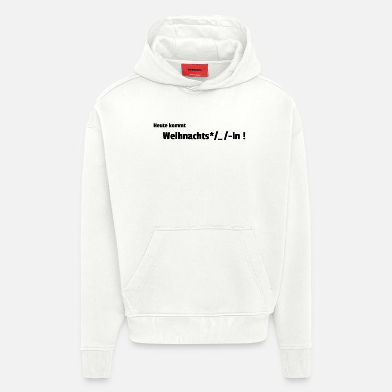 Noël Sexe - Sweat à capuche bio épais oversize fabriqué en UE - OFF WHITE