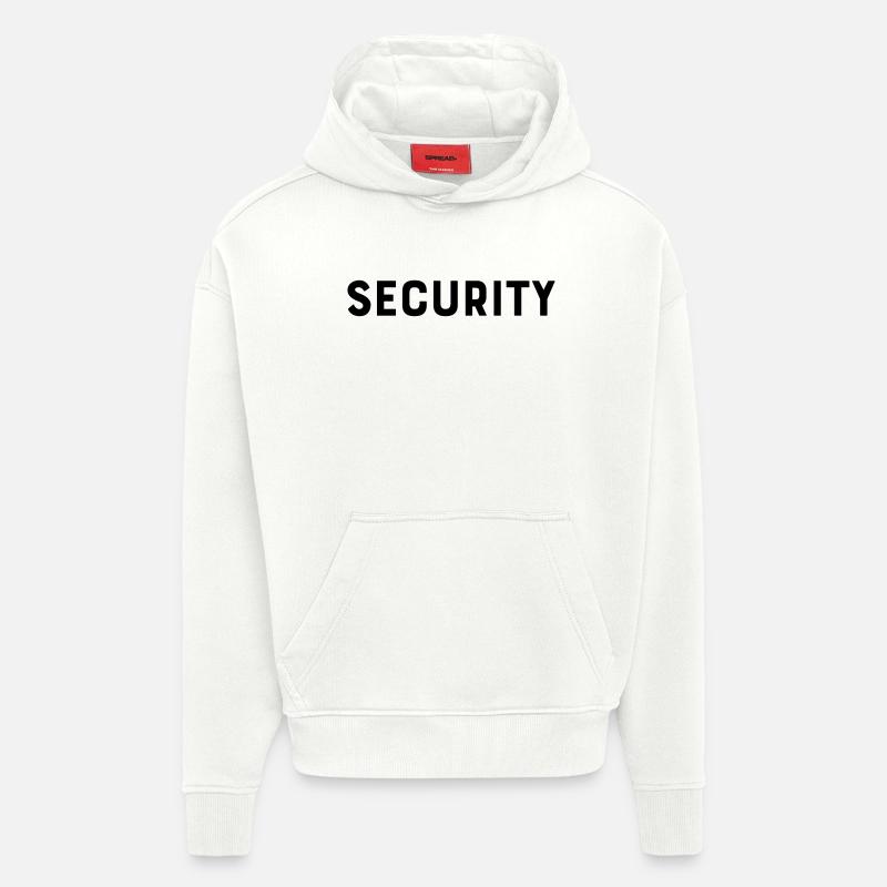 sécurité - Sweat à capuche bio épais oversize fabriqué en UE - OFF WHITE