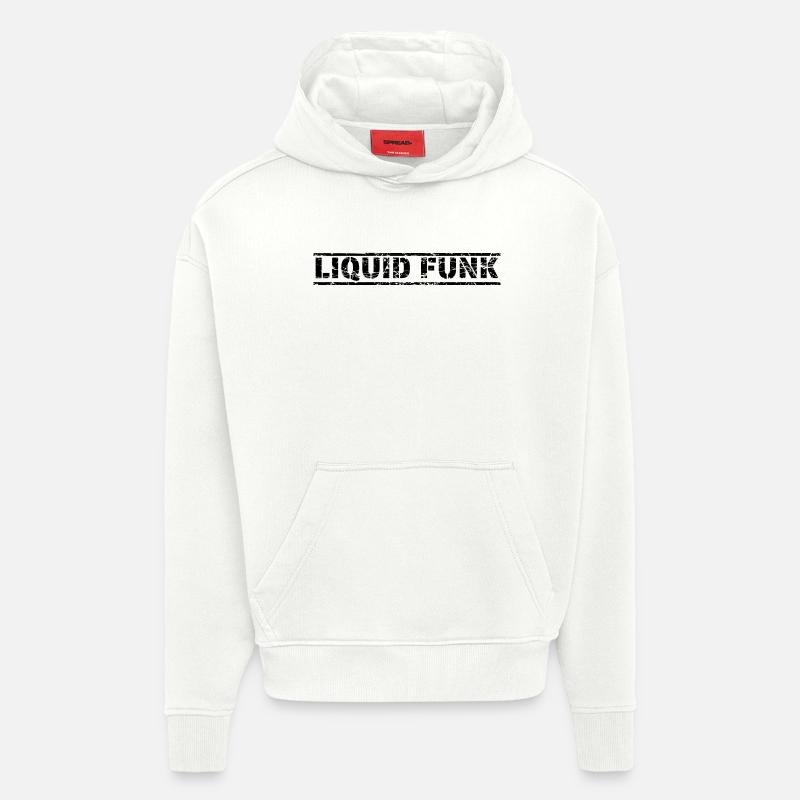 Funk liquide - Sweat à capuche bio épais oversize fabriqué en UE - OFF WHITE