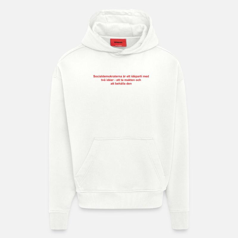 Conception moderne d'ondes sonores abstraites - Sweat à capuche bio épais oversize fabriqué en UE - OFF WHITE
