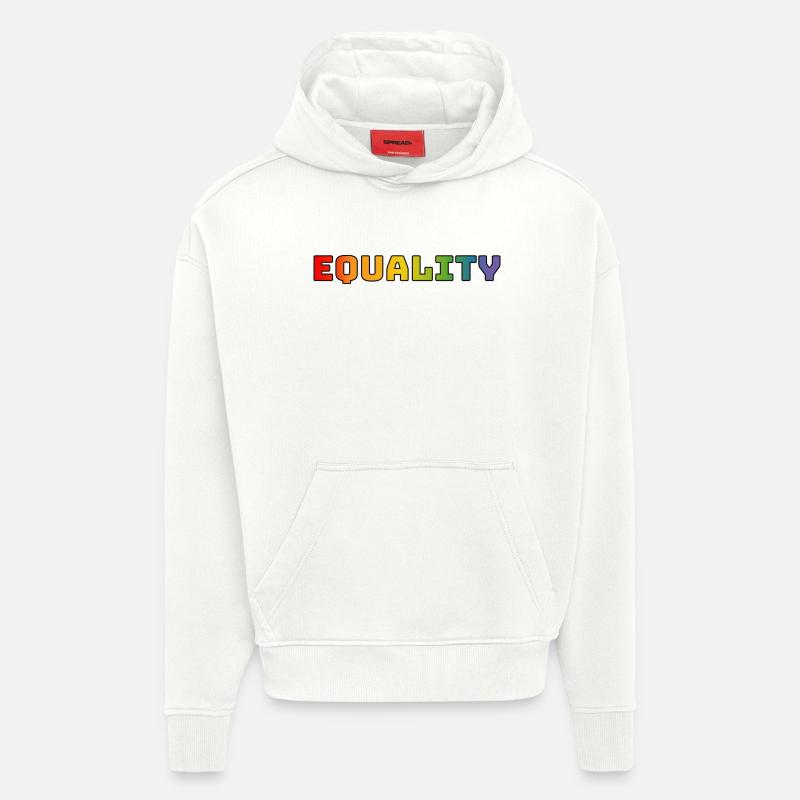 Regenbogen equality 1 - Hoodie- made by SPREAD  - OFF WHITE