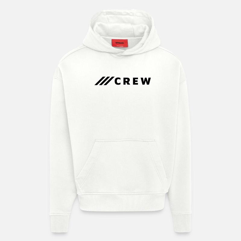 CREW - Hoodie- made by SPREAD  - OFF WHITE