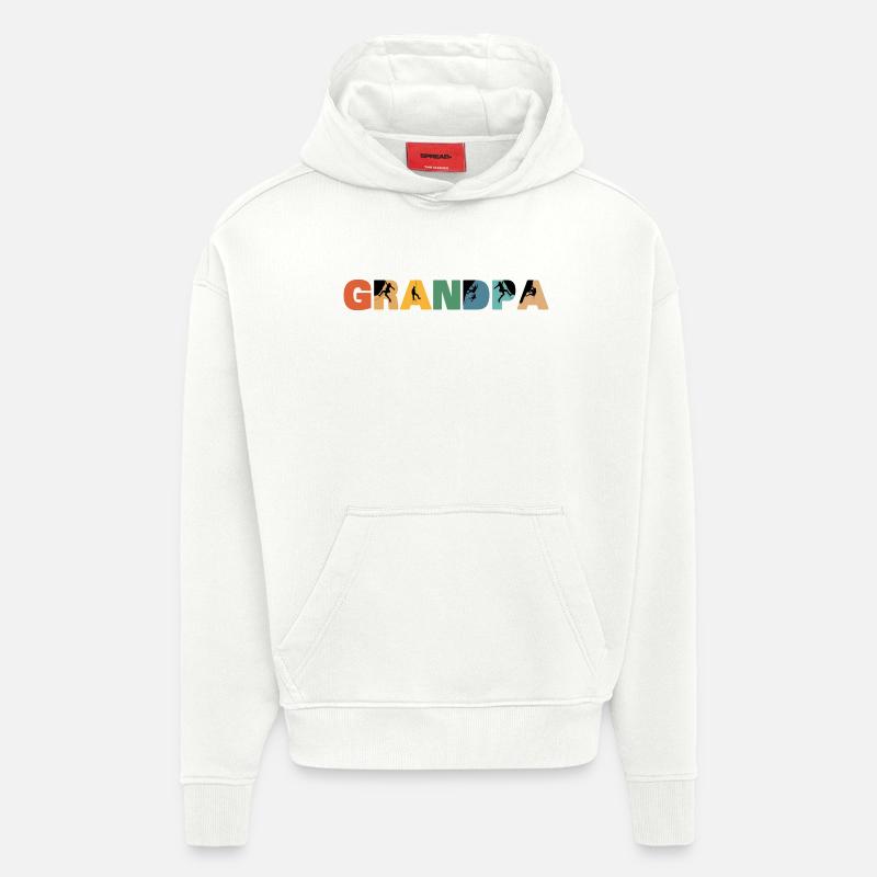 Grimpeur Papi Alpiniste Papi - Sweat à capuche bio épais oversize fabriqué en UE - OFF WHITE