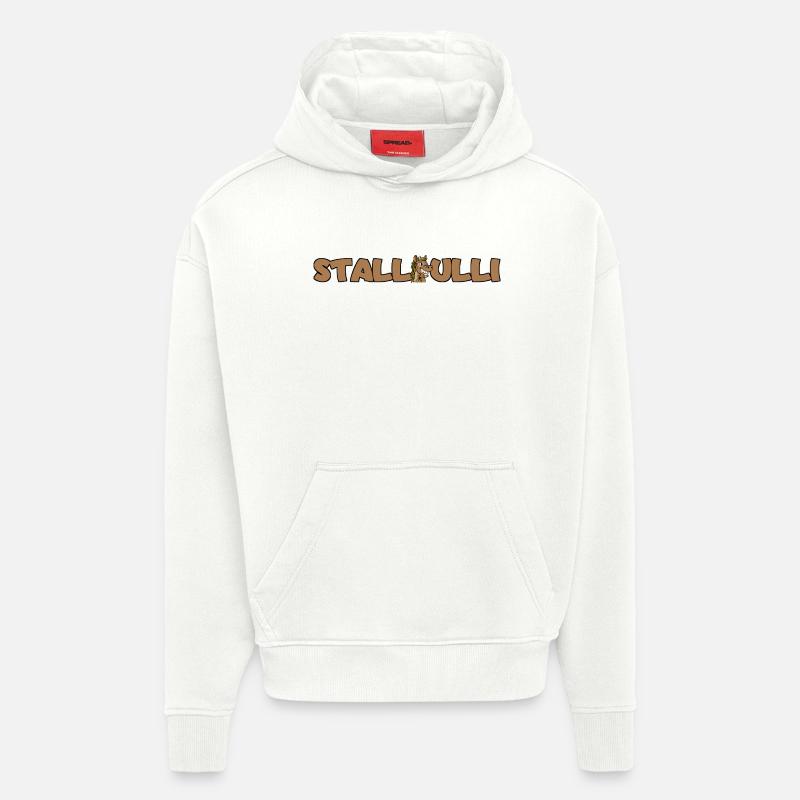 Stallpulli - Stall - Pferd Pferde Reiter Reiterin - Hoodie- made by SPREAD  - OFF WHITE