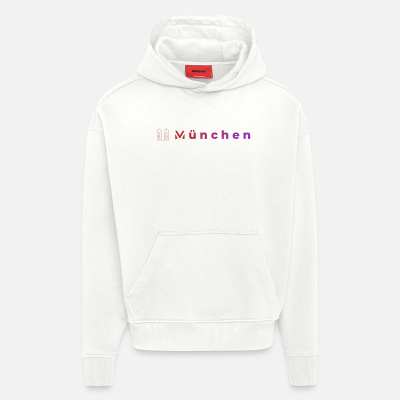 Veilleuses de Munich - Sweat à capuche bio épais oversize fabriqué en UE - OFF WHITE