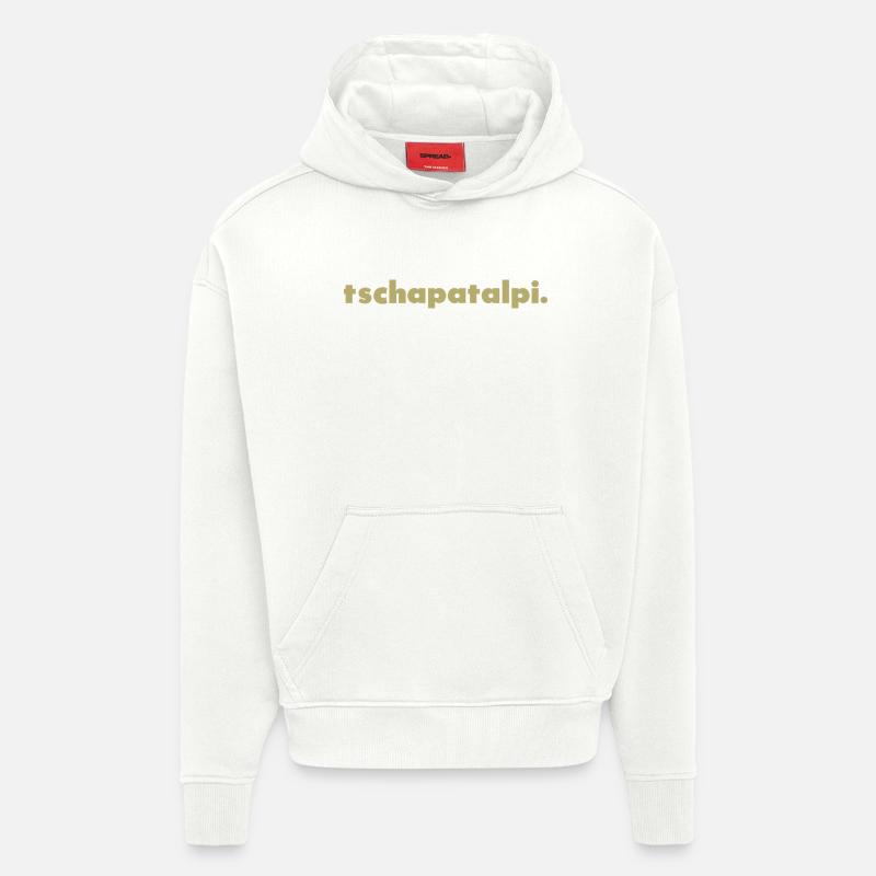 Tschapatalpi. - Sweat à capuche bio épais oversize fabriqué en UE - OFF WHITE