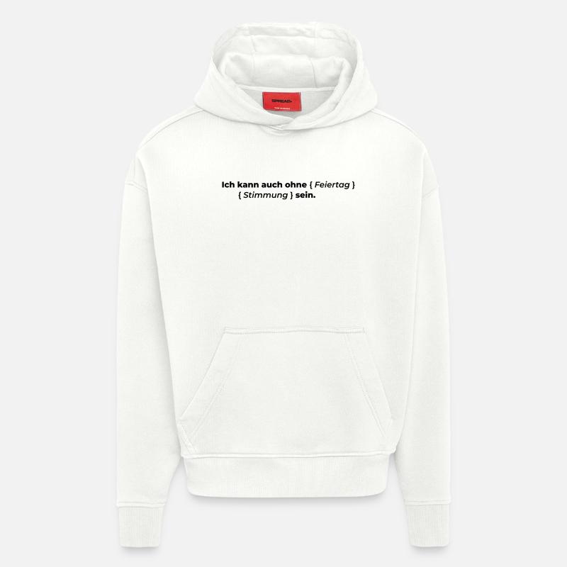 même sans - Sweat à capuche bio épais oversize fabriqué en UE - OFF WHITE