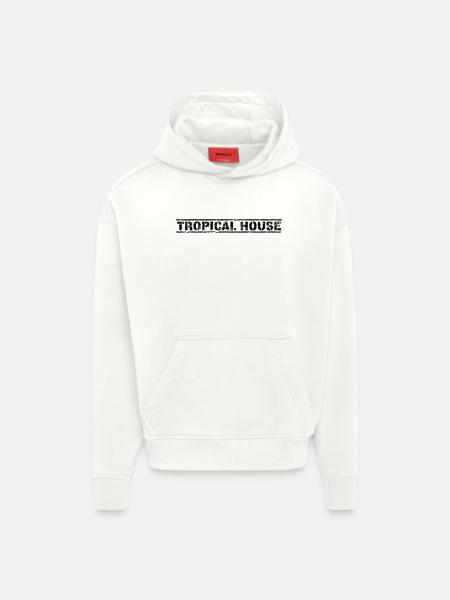 Maison tropicale - Sweat à capuche bio épais oversize fabriqué en UE - OFF WHITE