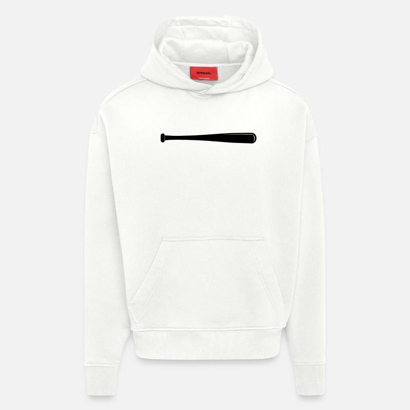 Batte de baseball - Sweat à capuche bio épais oversize fabriqué en UE - OFF WHITE