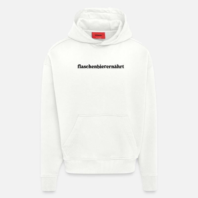Bière en bouteille - Sweat à capuche bio épais oversize fabriqué en UE - OFF WHITE