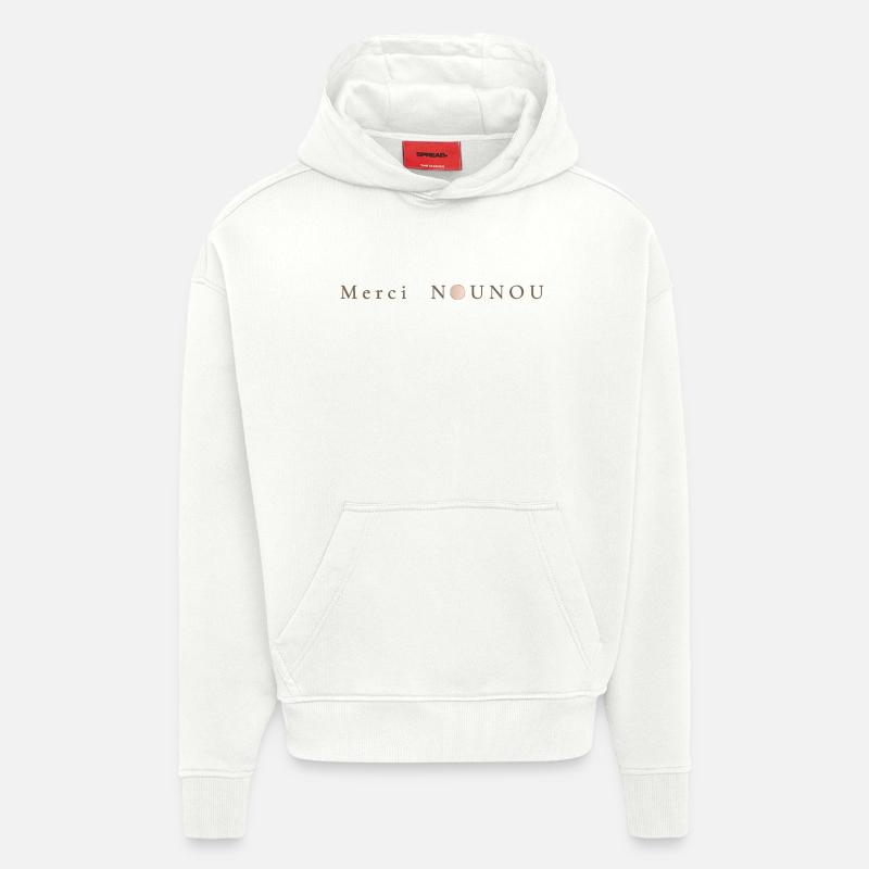 Botschaft der Anerkennung – Danke, Nanny - Hoodie- made by SPREAD  - OFF WHITE