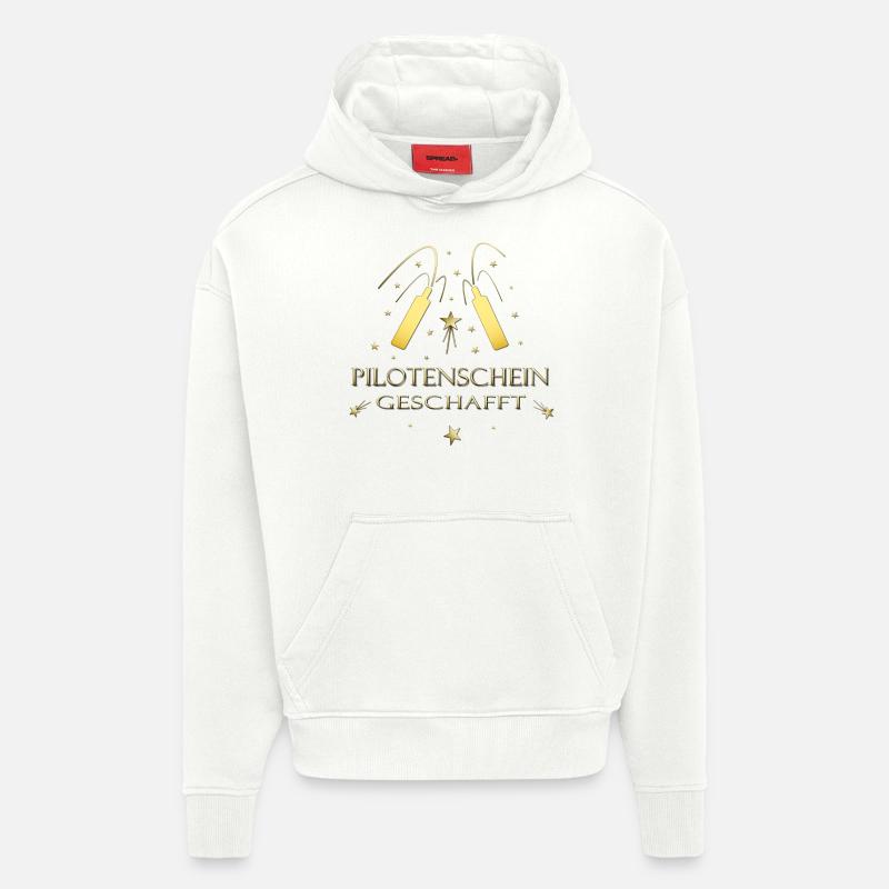 Pilotenschein Pilot Pilotenausbildung PPL - Hoodie- made by SPREAD  - OFF WHITE