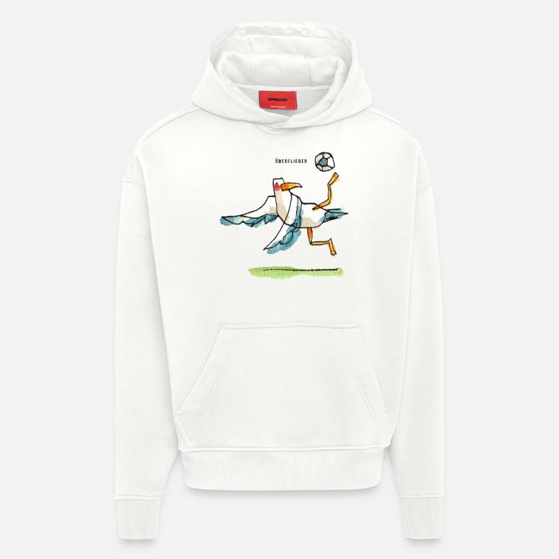 Fußball, Überflieger - Hoodie- made by SPREAD - OFF WHITE