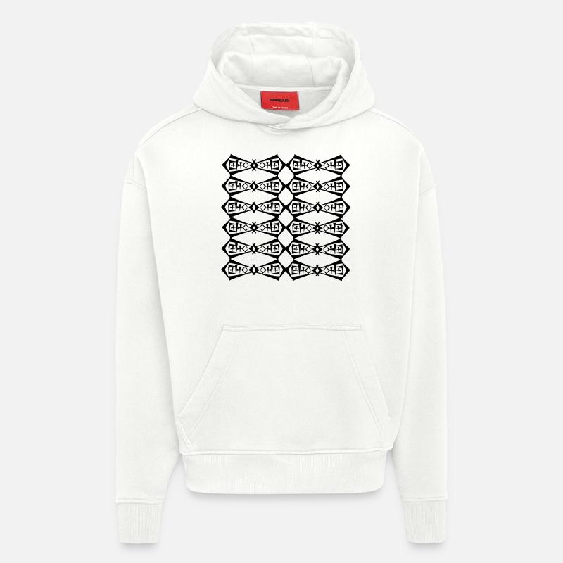 Nouveau look 2 4 - Sweat à capuche bio épais oversize fabriqué en UE - OFF WHITE
