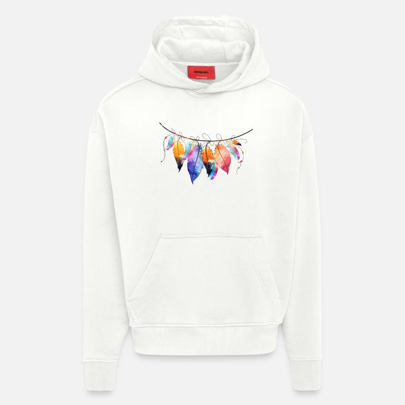 Farbenfroher Traumfänger-Design - Hoodie- made by SPREAD  - OFF WHITE