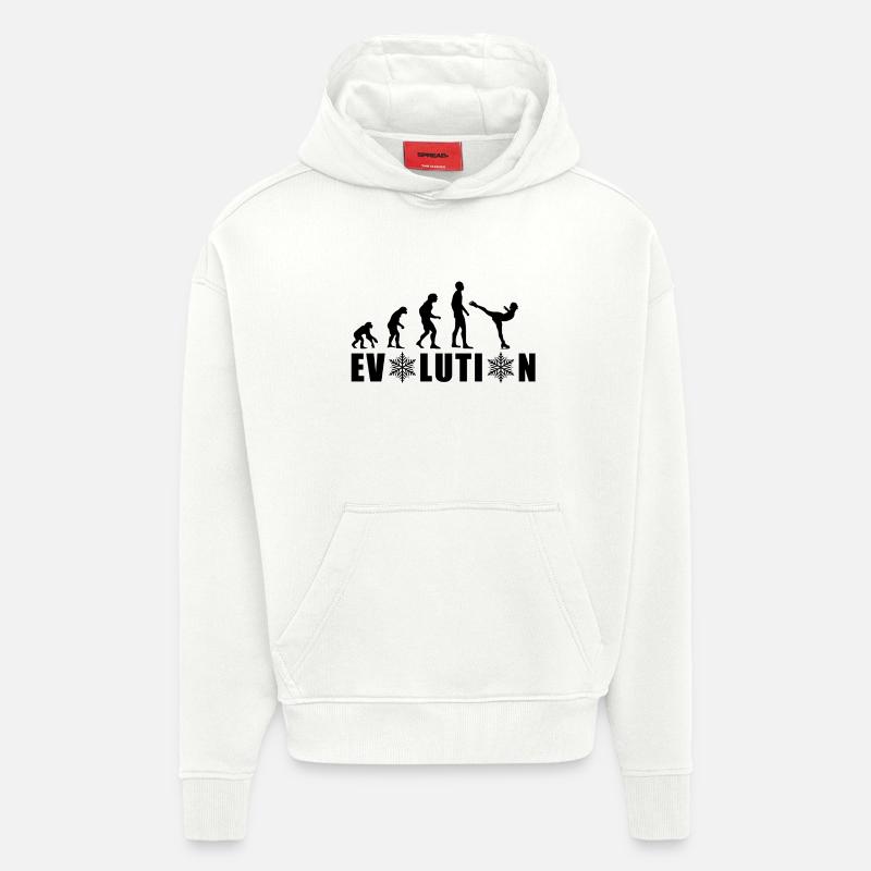 EVOLUTION EISKUNSTLAUF WINTER SCHNEE - Hoodie- made by SPREAD  - OFF WHITE