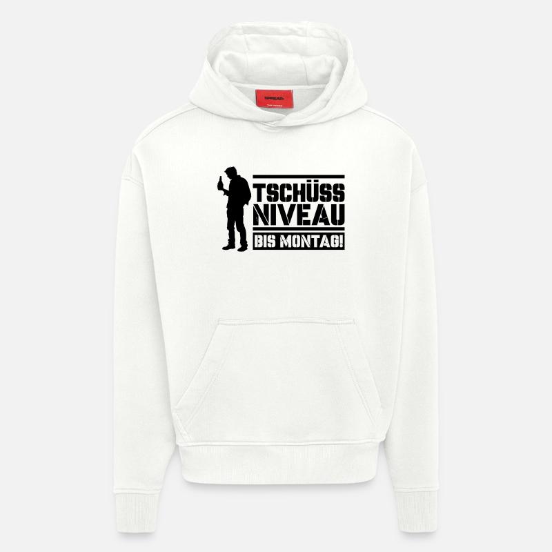 Bye bye niveau jusqu’à lundi - Sweat à capuche bio épais oversize fabriqué en UE - OFF WHITE