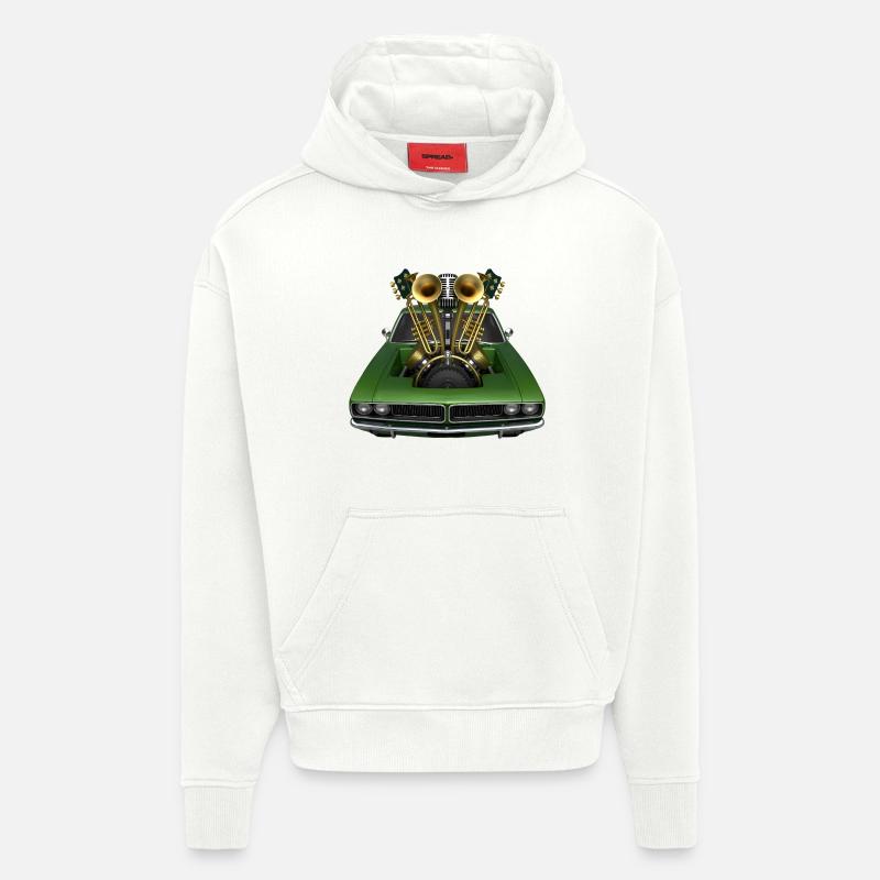 BRASS BAND – Ton & Bild - Hoodie- made by SPREAD  - OFF WHITE
