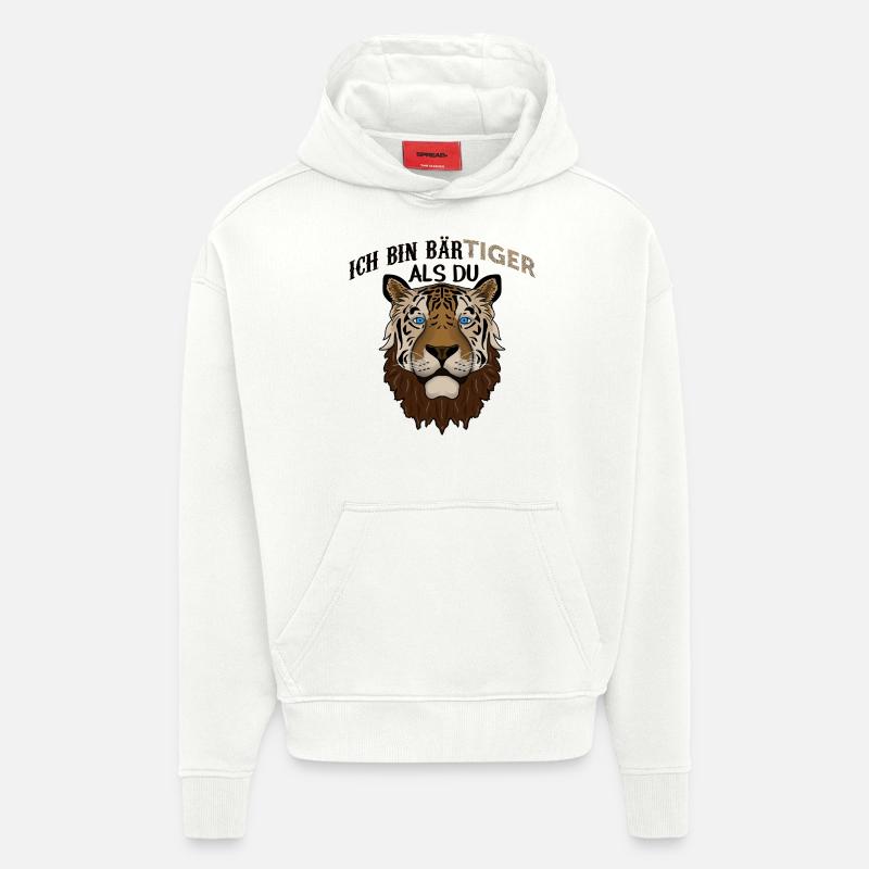 Ich bin BärTiger als du - Hoodie- made by SPREAD  - OFF WHITE